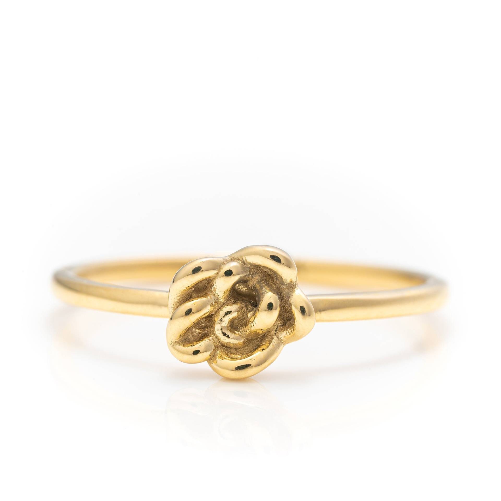 14K Massivgold Zierlicher Rosenring, Echtgold Premium Handgemachter Edler Schmuck Von Selanica von SelanicaFineJewelry