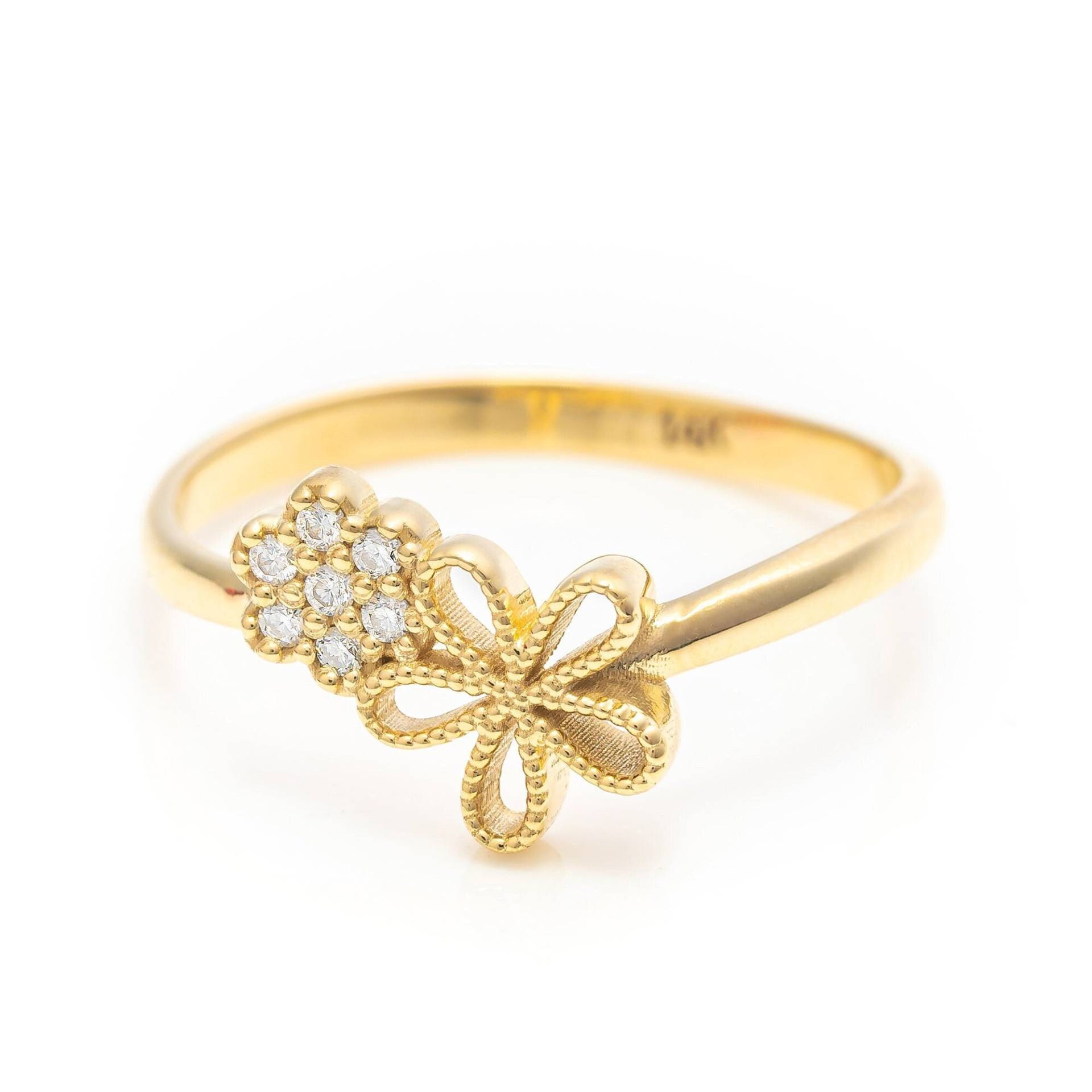 14K Solid Gold Einzigartiges Design Floral Ring, Echt Premium Handgemachter Feiner Schmuck Von Selanica von SelanicaFineJewelry