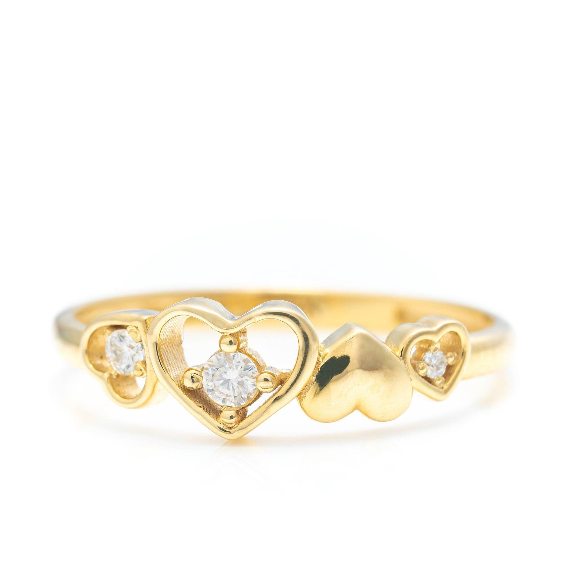 14K Solid Gold Herzring, Echtgold Liebesring, Einzigartiges Design Premium Heart Band Für Sie, Handgemachte Edlen Schmuck Von Selanica von SelanicaFineJewelry