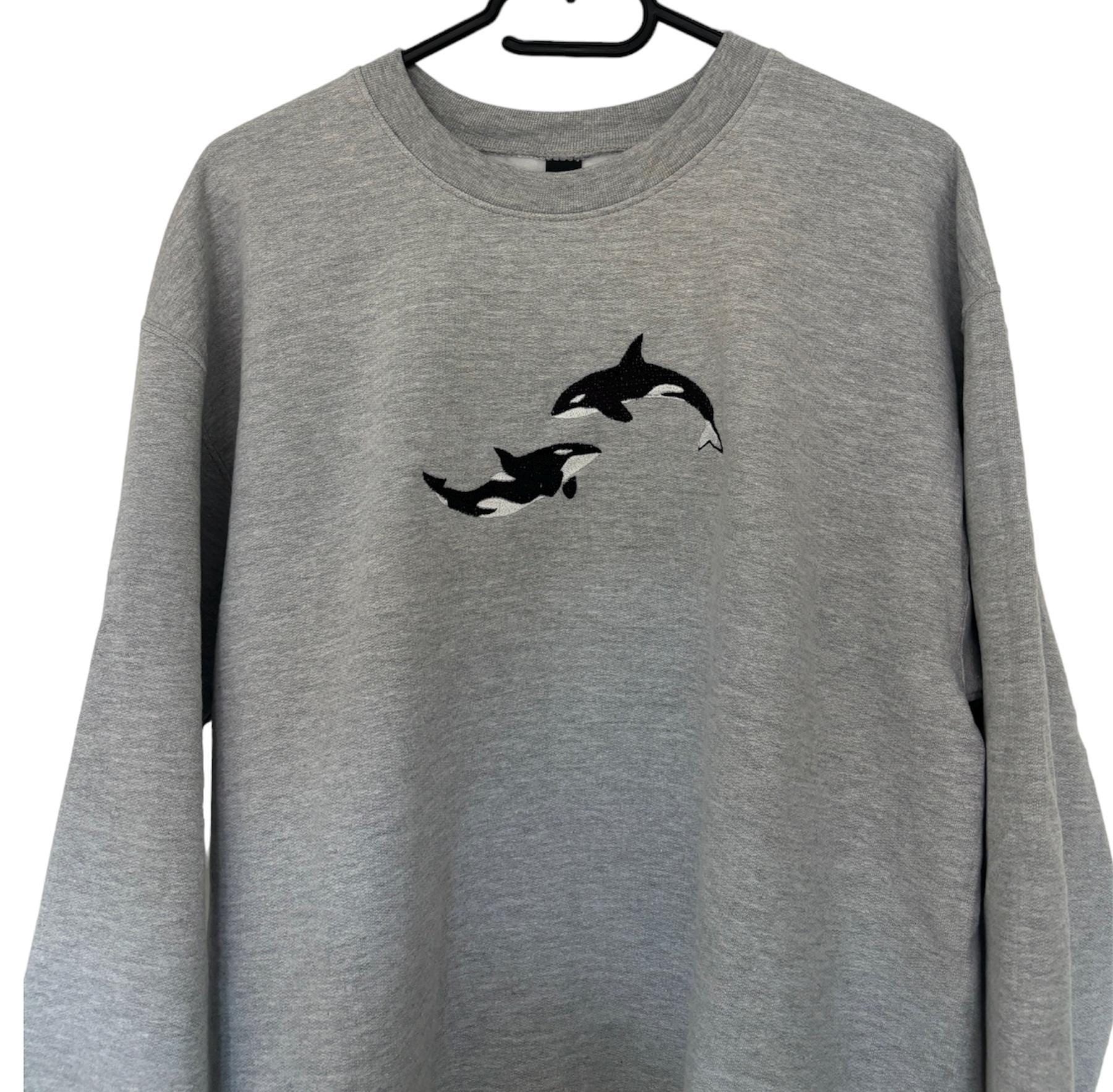 Orca Sweater/ Vintage Sweatshirt Bestickt/ Pullover, Meer Pullover Orca Sweater/ Vintage Sweatshirt Bestickt/ Pullover, Meer Pullover von SelbstbesticktJL