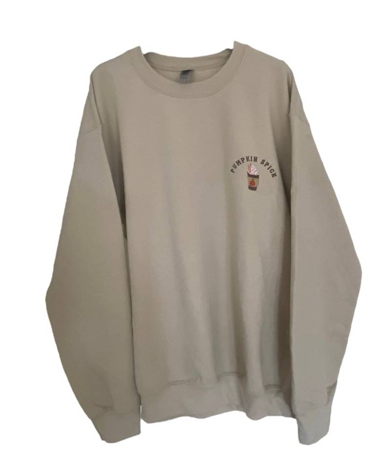 Pumpkin Spice Sweatshirt Vintage Halloween Sweater Bestickt Pullover Herbst von SelbstbesticktJL