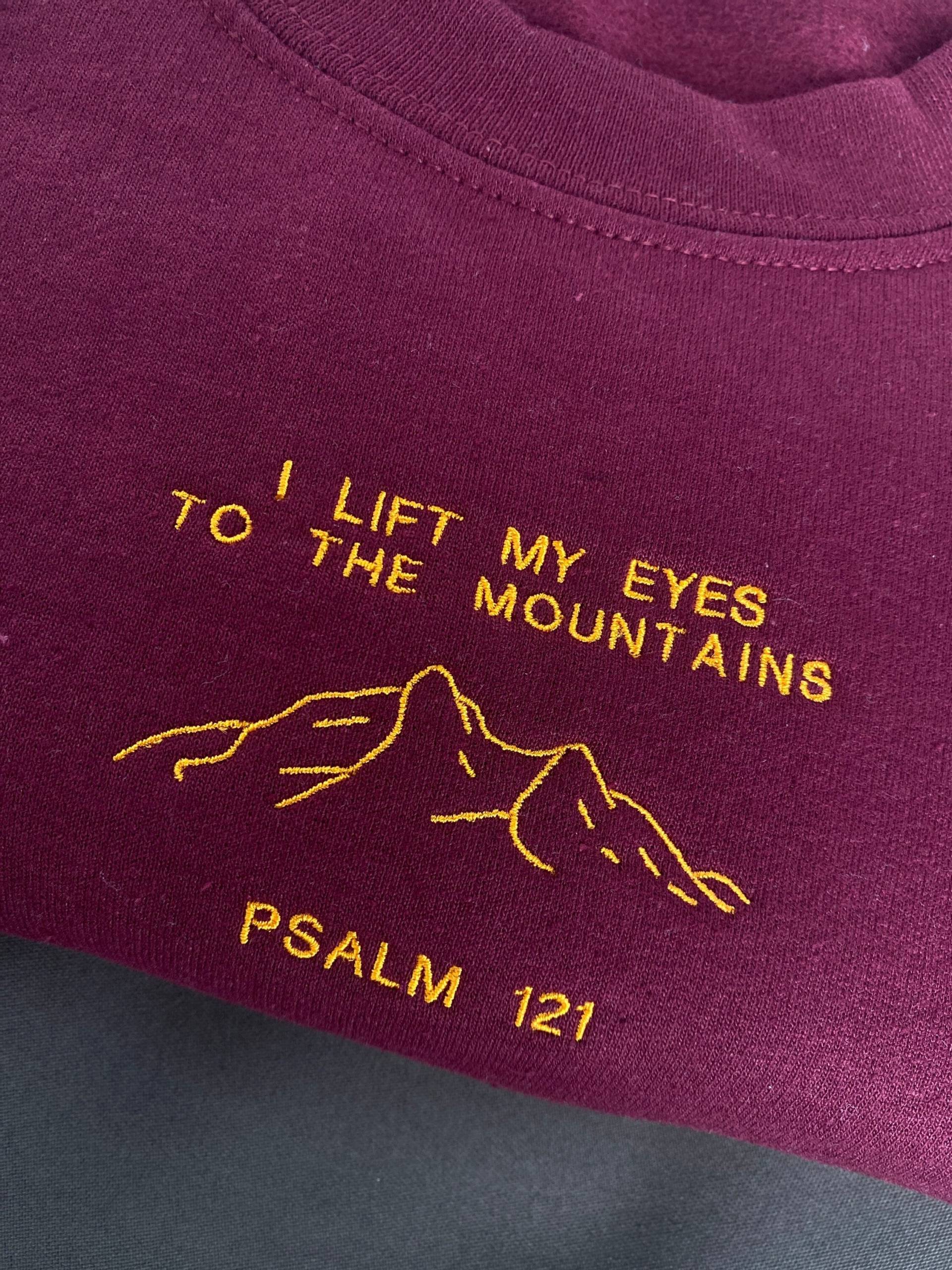 Sweatshirt Vintage/Bestickter Sweater/ Berge/Pullover/ Sweatshirt/ I Lift My Eyes To The Mountains/ Bibel Sweatshirt Vintage/Bestickter Sweater/ Berge/Pullover/ Sweatshirt/ I Lift My Eyes To The Mountains/ Bibel von SelbstbesticktJL