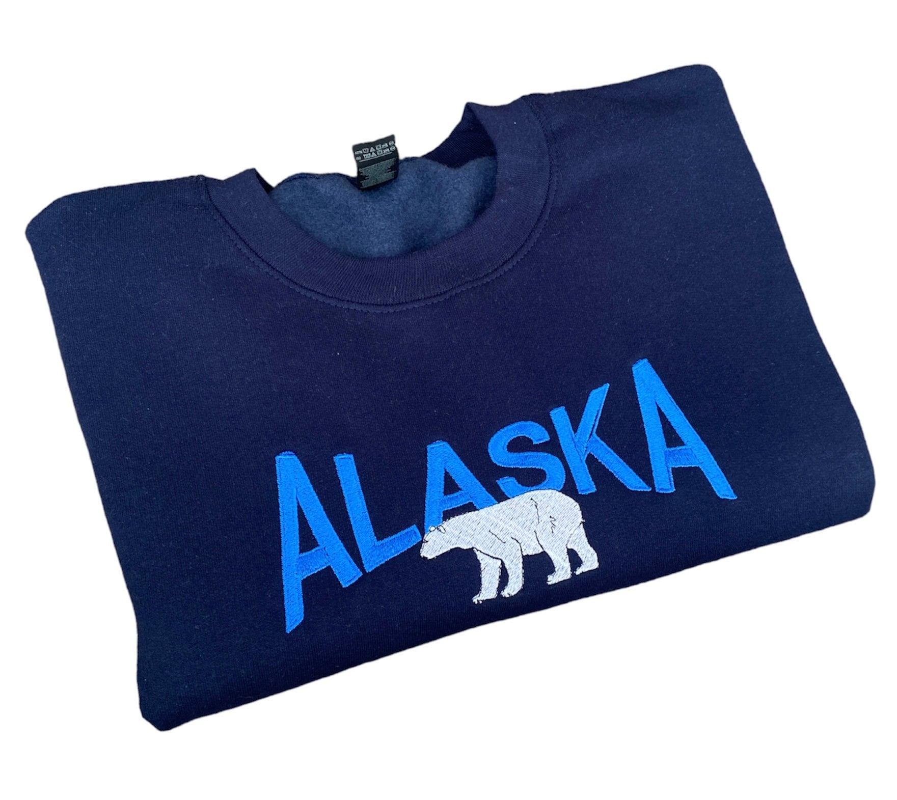 Vintage Sweater Bestickt Alaska Eisbär/ Weihnachten, Herbst Crewneck Vintage Sweater Bestickt Alaska Eisbär/ Weihnachten, Herbst Crewneck von SelbstbesticktJL