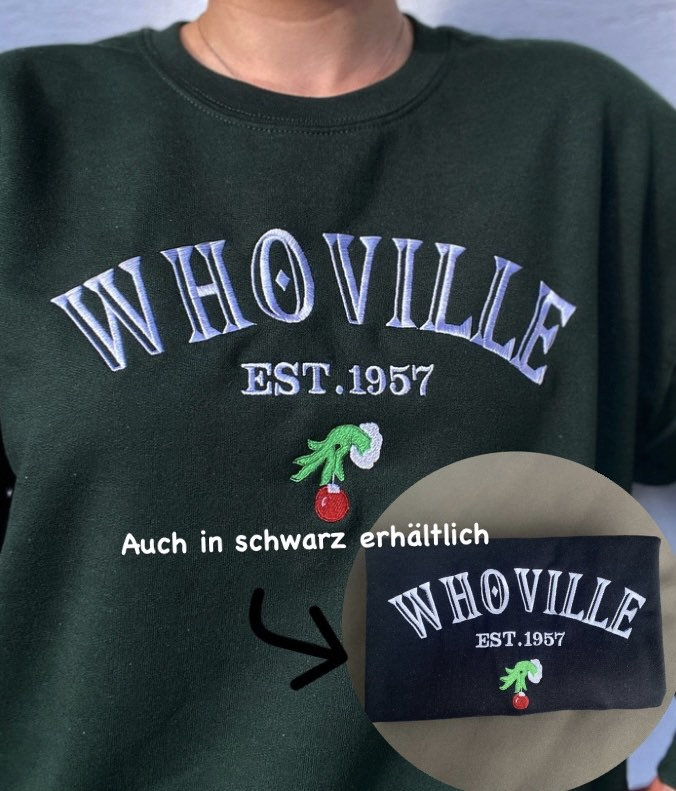 Vintage Sweater Bestickt Whoville Weihnachten Crewneck Weihnachtspullover Vintage Sweater Bestickt Whoville Weihnachten Crewneck Weihnachtspullover von SelbstbesticktJL