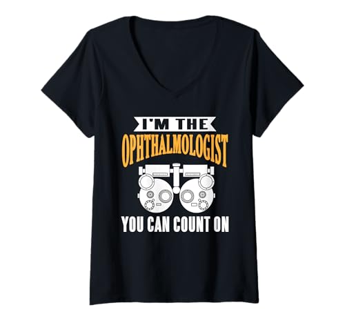 Damen Vertraue Deine Augen einem starken Augenarzt an T-Shirt mit V-Ausschnitt Damen Vertraue Deine Augen einem starken Augenarzt an T-Shirt mit V-Ausschnitt von Selbstbewusster Humor für Augenspezialisten