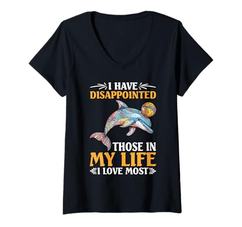 Damen I Have Disappointed Those In My Life I Love Most - T-Shirt mit V-Ausschnitt Damen I Have Disappointed Those In My Life I Love Most - T-Shirt mit V-Ausschnitt von Selbstbewusstes Enttäuschungsenergie