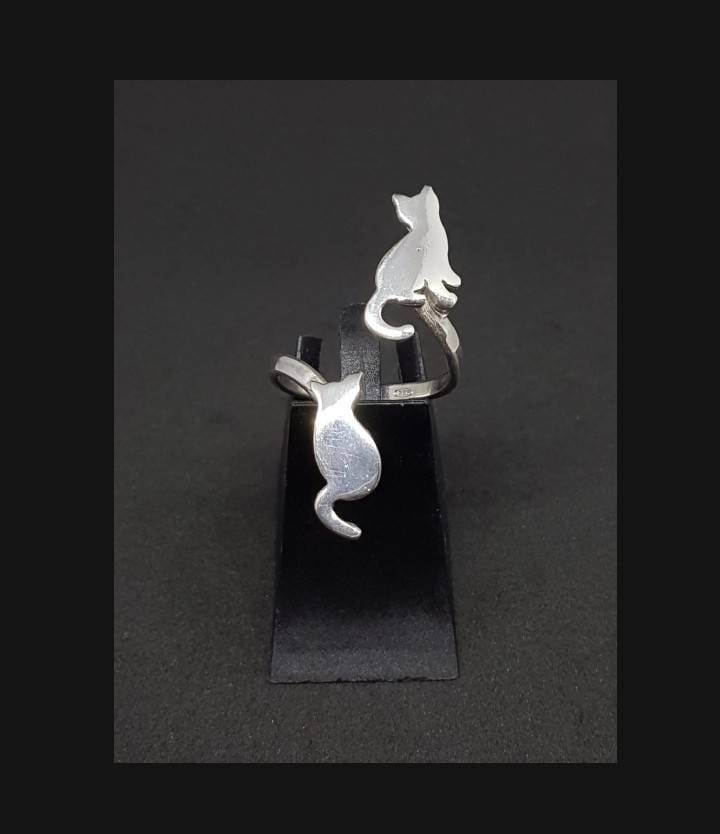 Katzenring Silber925 Cats Contrarié Aus 925Er Silber von SeleSofiaJewels