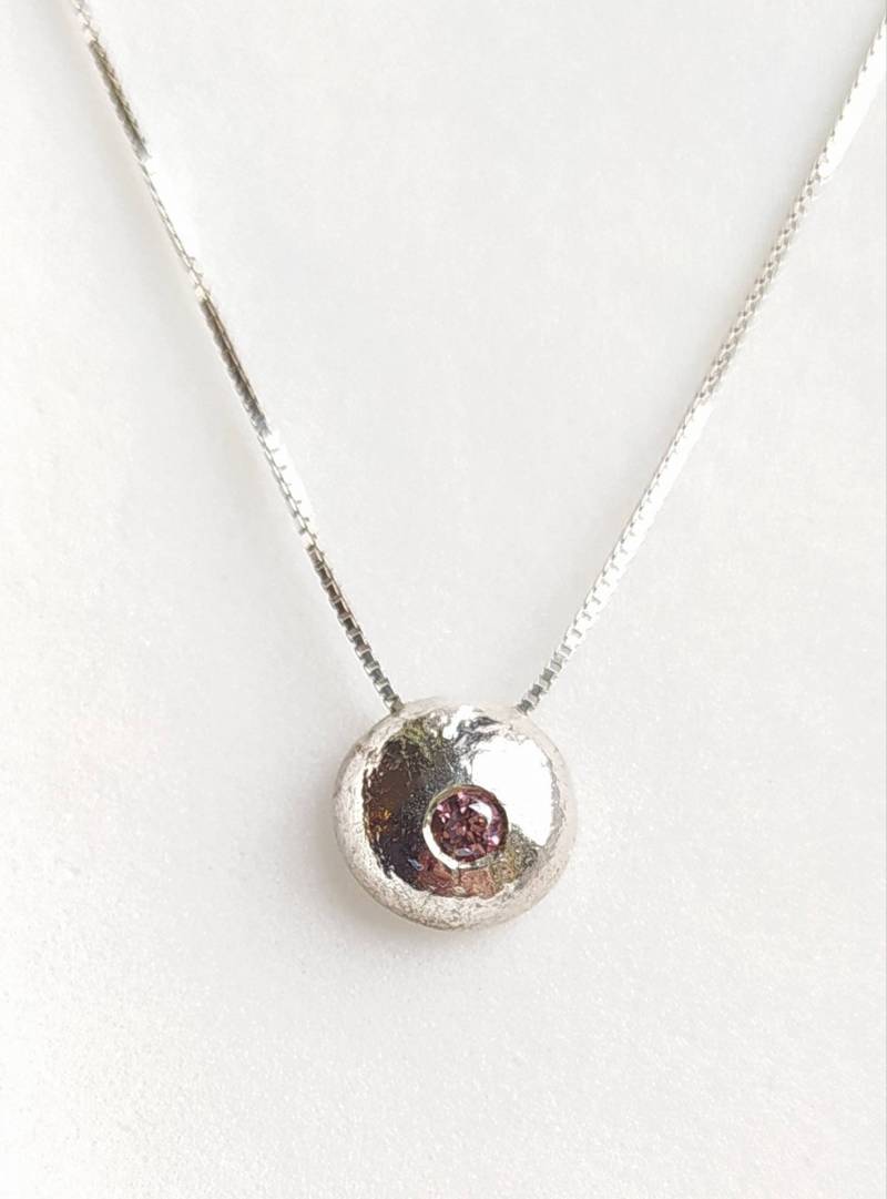 Lichtpunkt-Halskette Aus 925Er Silber „Lux Vitae" Mit Stein ~ Steinhalskette Sterlingsilber Lichtpunkt-Halskette Aus 925Er Silber „Lux Vitae" Mit Stein ~ Steinhalskette Sterlingsilber von SeleSofiaJewels