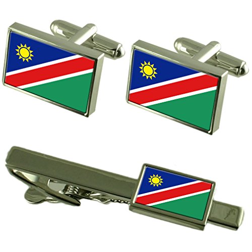 Select Gifts Flagge Namibia Manschettenknöpfe Krawatten passende Box Set Select Gifts Flagge Namibia Manschettenknöpfe Krawatten passende Box Set von Select Gifts