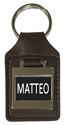 Schlüsselanhänger aus Leder, personalisierbar, personalisierbar – Matteo, braun von Select Gifts