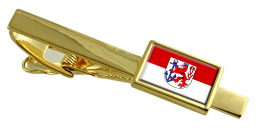 Select Gifts Die Stadt Duesseldorf Deutschland Fahne Gold Krawattenklammer graviert Personalisierte von Select Gifts