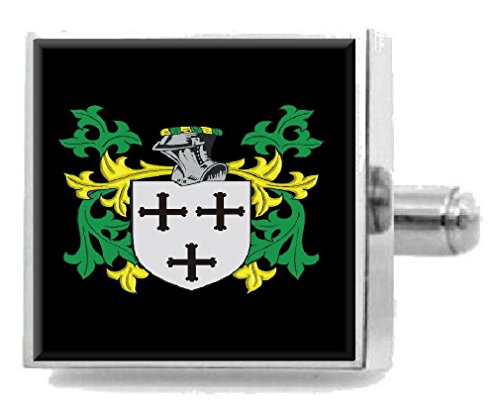 Select Gifts Higgins Manschettenknöpfe mit Wappen der irischen Familie, Sterlingsilber, gravierte Box von Select Gifts