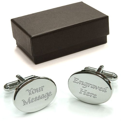 Select Gifts - X041FLIP – 20 mm Durchmesser – Gravierte personalisierte große ovale 20 mm Flipbox – Silber (Farbe) – Legierung (Metall) – ein Paar pro Bestellung, 20 mm, Metall, Kein Stein von Select Gifts