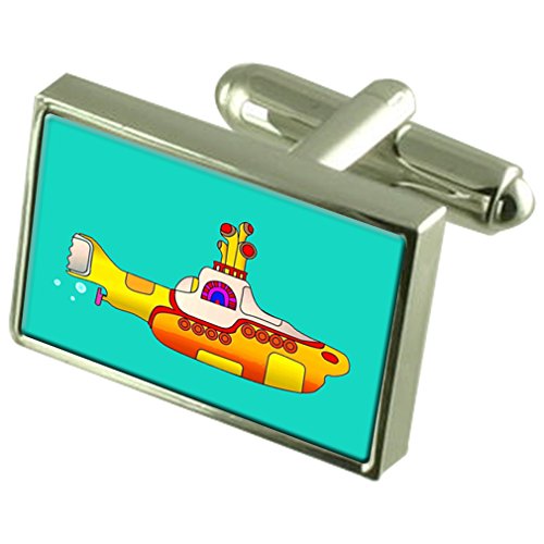 Select Gifts Yellow Submarine Manschettenknöpfe Gravur Box von Select Gifts