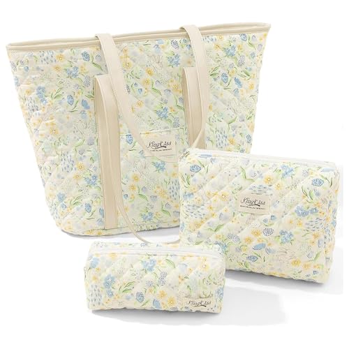 3 Stück Kosmetiktasche Reise Set Select Zone Große Kapazität Polyester Tote Bag Aesthetic Schminktasche mit Reißverschluss Wickeltasche für Damen von Select Zone