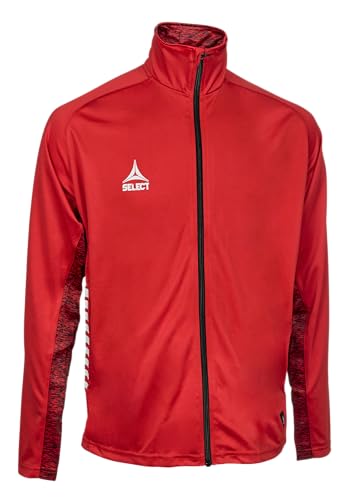 Select Unisex Spanien Erwachsene, Durchgehender Reißverschluss Trainingsjacke, Rot/Ausflug, einfarbig (Getaway Solids), Medium von Select