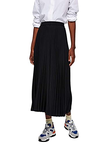 SELECTED FEMME Damen SLFALEXIS MW MIDI Skirt NOOS Rock, Black, 40 von SELECTED FEMME