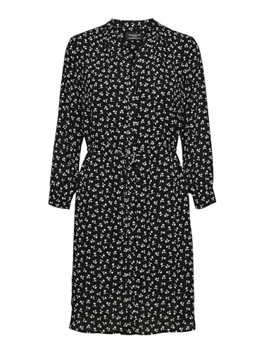 Selected Femme NOS Damen SLFDAMINA 7/8 Dress B NOOS Kleid, Black/AOP:Flower AOP, 36 von SELECTED FEMME