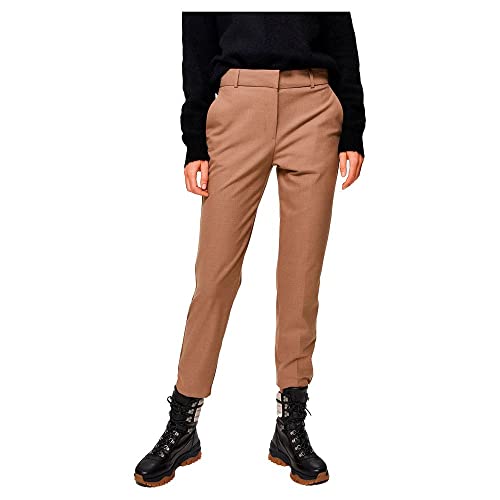 Selected Femme NOS Damen SLFRIA MW Cropped Pant Mel NOOS Hose, Camel/Pattern:Melange, 38 von SELECTED FEMME
