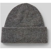 Selected Femme Beanie mit breiter Krempe Modell 'MALINE' in Dunkelgrau Melange, Größe 1 von Selected Femme