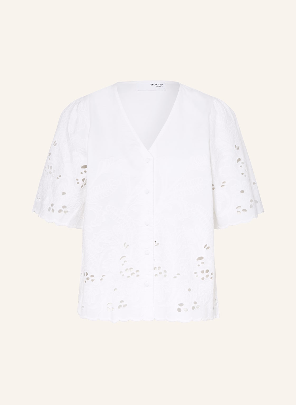 Selected Femme Bluse Aus Lochspitze weiss Selected Femme Bluse Aus Lochspitze weiss von Selected Femme