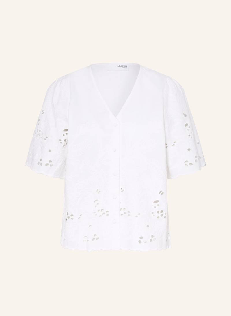 Selected Femme Bluse Aus Lochspitze weiss Selected Femme Bluse Aus Lochspitze weiss von Selected Femme