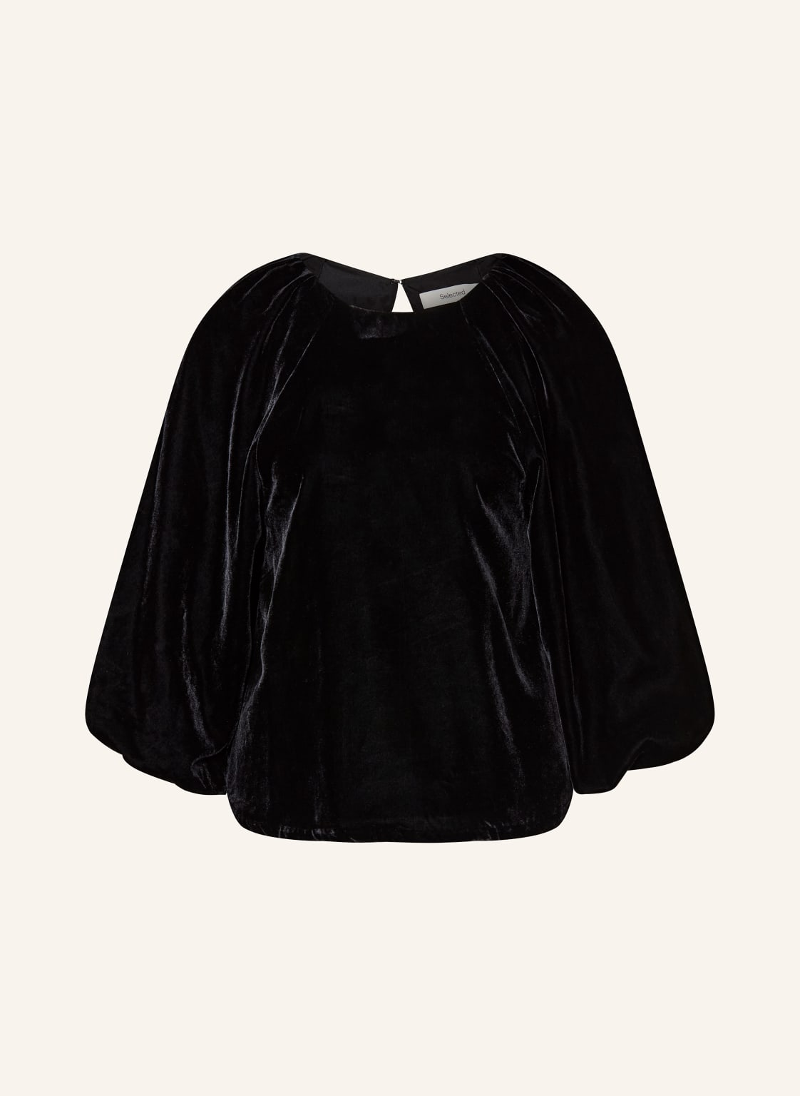 Selected Femme Blusentop Aus Samt Mit 3/4-Arm schwarz von Selected Femme