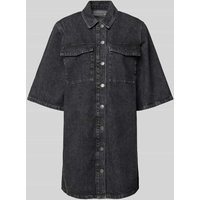 Selected Femme Knielanges Jeanskleid mit Brustpattentaschen Modell 'HARPER' in Black, Größe 40 von Selected Femme