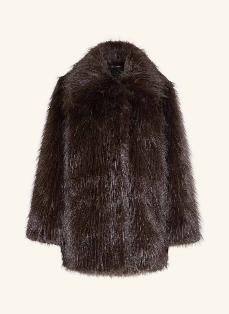 Selected Femme Kunstfell-Mantel braun von Selected Femme