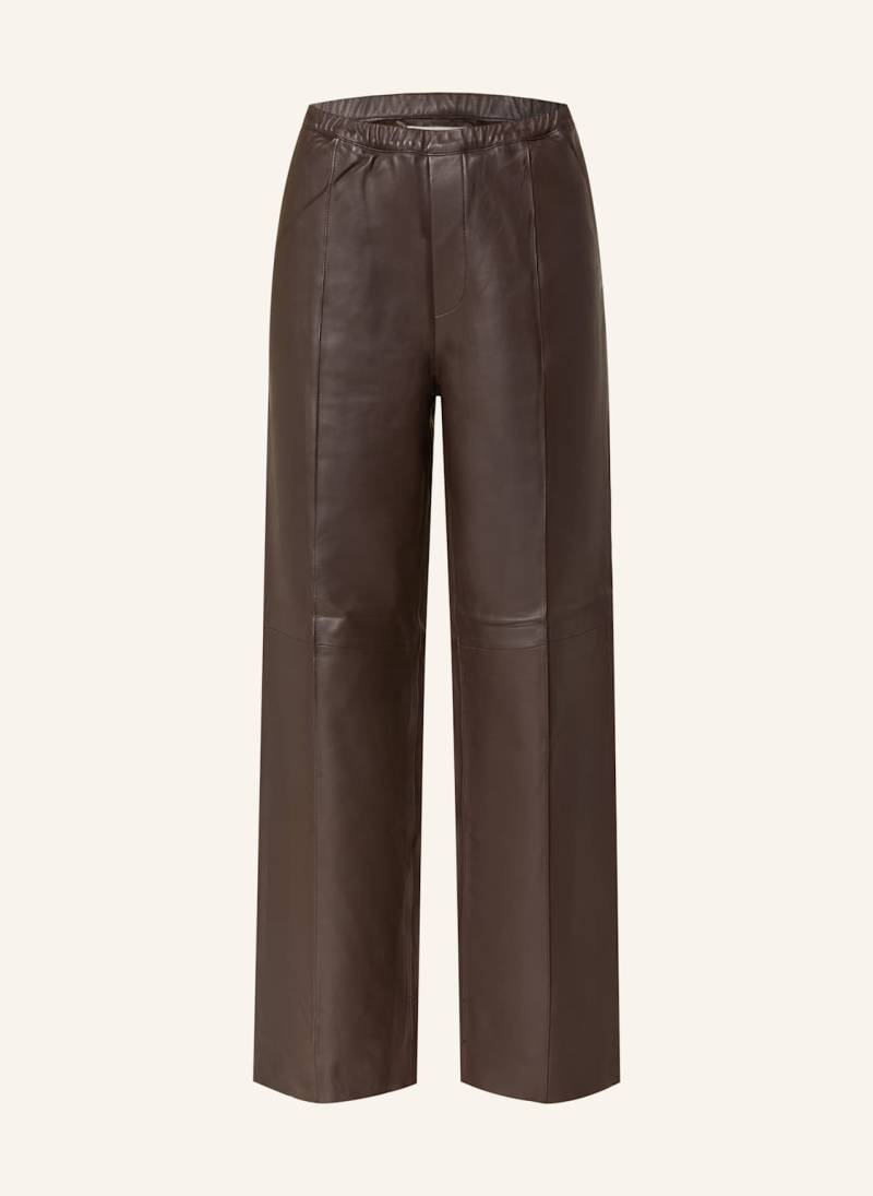 Selected Femme Lederhose braun von Selected Femme