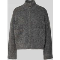 Selected Femme Loose Fit Cardigan aus Woll-Mix Modell 'SIA' in Dunkelgrau, Größe M von Selected Femme