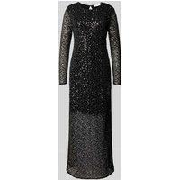Selected Femme Maxikleid mit Paillettenbesatz Modell 'NOEL' in Black, Größe 38 von Selected Femme