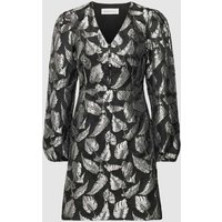 Selected Femme Minikleid mit Allover-Muster Modell 'PAULA' in Silber, Größe 38 von Selected Femme