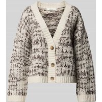 Selected Femme Oversized Strickjacke aus Baumwoll-Woll-Mix Modell 'LINDSAY' in Offwhite, Größe M von Selected Femme