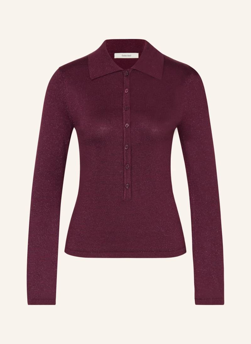 Selected Femme Pullover Mit Glitzergarn rot von Selected Femme