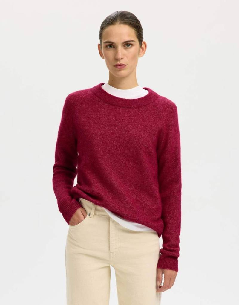 Selected Femme - Pullover in Anemonenrot-Rosa von Selected Femme