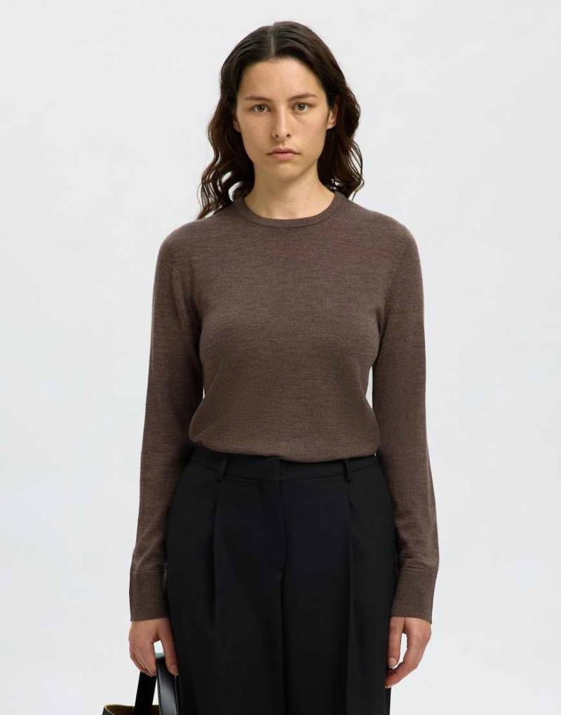 Selected Femme - Pullover in Delicioso-Brown von Selected Femme
