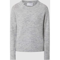 Selected Femme Pullover mit Alpaka-Anteil Modell 'Lulu' in Hellgrau Melange, Größe L von Selected Femme