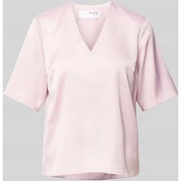 Selected Femme Regular Fit Blusenshirt mit V-Ausschnitt Modell 'LENA' in Rose, Größe 34 von Selected Femme