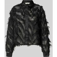 Selected Femme Regular Fit Hemdbluse in semitransparenter Optik Modell 'MYLINE' in Black, Größe 38 von Selected Femme