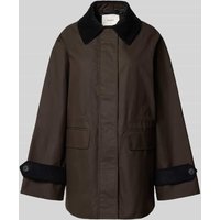Selected Femme Regular Fit Jacke aus gewachster reiner Baumwolle Modell 'WILMA' in Dunkelbraun, Größe 42 von Selected Femme