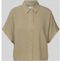 Selected Femme Relaxed Fit Bluse aus Viskose-Leinen-Mix Modell 'VIVA' in Oliv, Größe 36 von Selected Femme