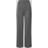 Selected Femme Stoffhose mit weitem Bein und elastischem Bund in Dunkelgrau Melange, Größe 36 von Selected Femme