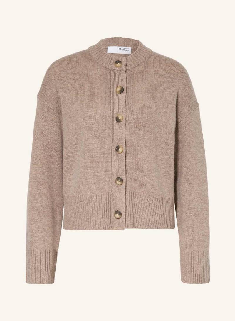 Selected Femme Strickjacke Mit Cashmere beige von Selected Femme