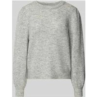 Selected Femme Strickpullover mit Ballonärmeln Modell 'SLFLULU' in Hellgrau, Größe M von Selected Femme