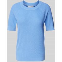 Selected Femme Strickshirt mit Rundhalsausschnitt Modell 'SLFELINNA' in Rauchblau, Größe XL von Selected Femme
