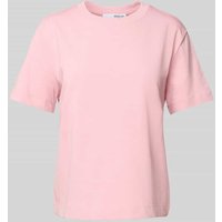 Selected Femme T-Shirt aus reiner Bio-Baumwolle mit Rundhalsausschnitt in Rose, Größe M von Selected Femme