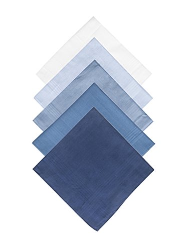 Selected Hanky Taschentücher Set für Herren 100% Baumwolle Stofftaschentücher, 5 Stücke Geschenkset, ca. 40x40 cm, Mehrfabig von Selected Hanky