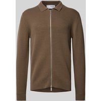 SELECTED HOMME Cardigan mit Umlegekragen Modell 'DANE' in Taupe, Größe XXL von Selected Homme