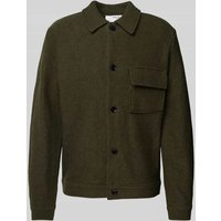 SELECTED HOMME Hemdjacke mit Brusttasche Modell 'NEALY' in Dunkelgruen, Größe XXL von Selected Homme